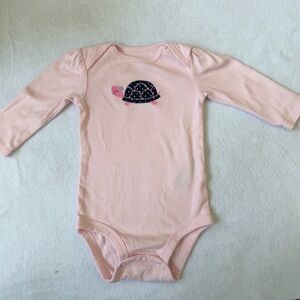 Carter's Pink Bodysuit with Turtle Design (100%cotton)